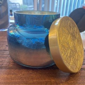 Anthropologie Capri Blue Ombré Jar Candle
